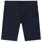 Younger Boys Navy Logo Shorts, 3, hi-res