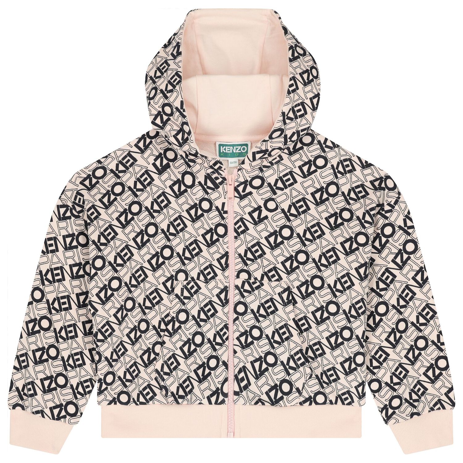 Girls Pink & Black Logo Tracksuit, 1, hi-res