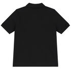 Boys Black Logo Polo Shirt, 5, hi-res