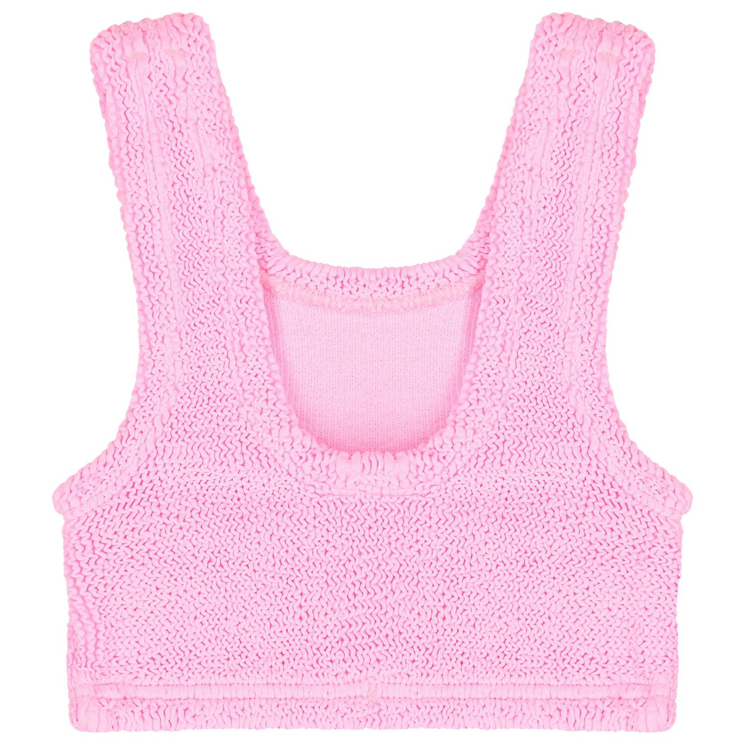 Girls Bubblegum Pink Crinkle Bikini, 1, hi-res