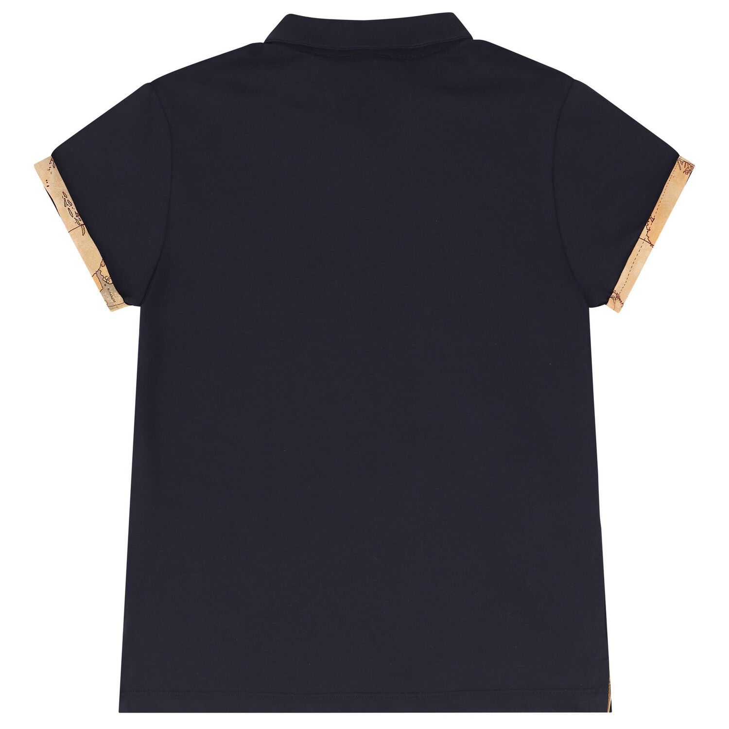 Boys Navy Blue Geo Map Polo Shirt, 1, hi-res image number null