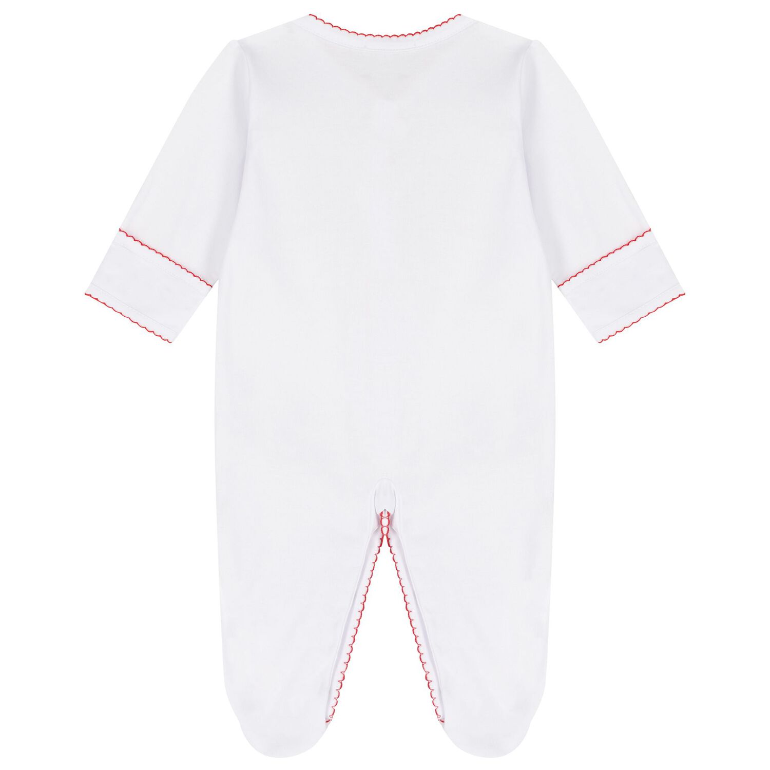 White & Red First Christmas Babygrow, 1, hi-res