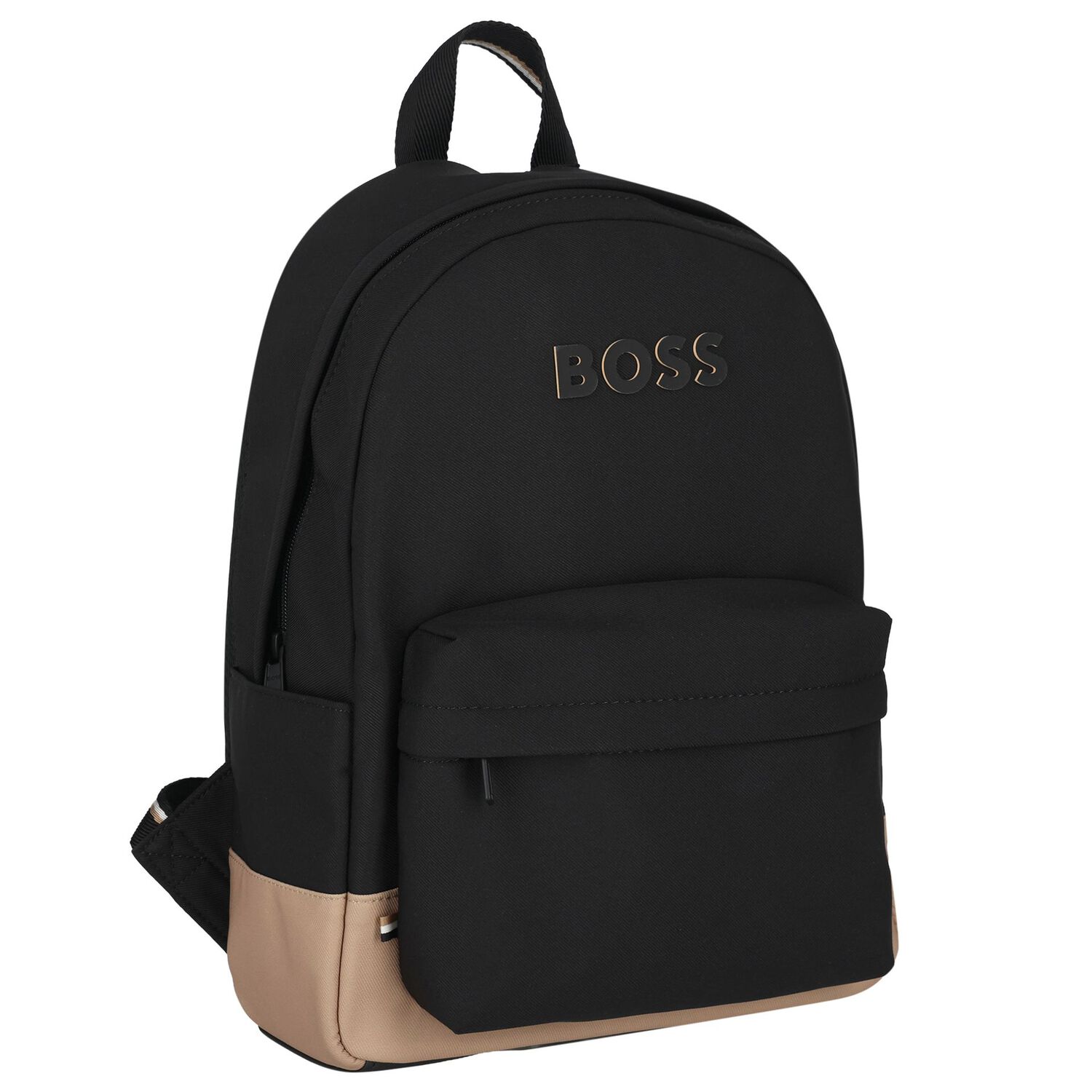 Younger Boys Black & Beige Logo Backpack ( 42cm ) , 1, hi-res