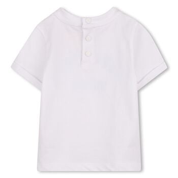 Younger Boys White Logo T-Shirt