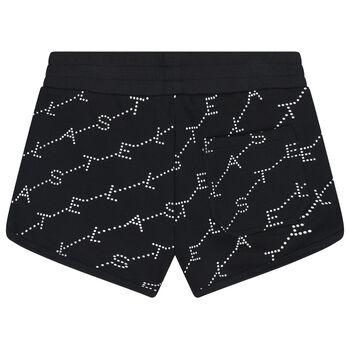 Girls Black Logo Shorts