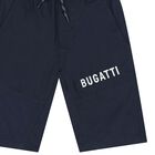 Boys Navy Blue Logo Shorts, 1, hi-res