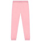 Girls Pink Diamante Joggers, 1, hi-res