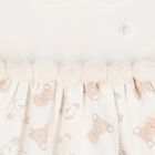 Baby Girls Ivory Teddy Bear Dress, 1, hi-res