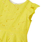 Girls Yellow Broderie Anglaise Dress, 1, hi-res