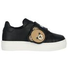 Black & White Teddy Bear Logo Trainers , 1, hi-res