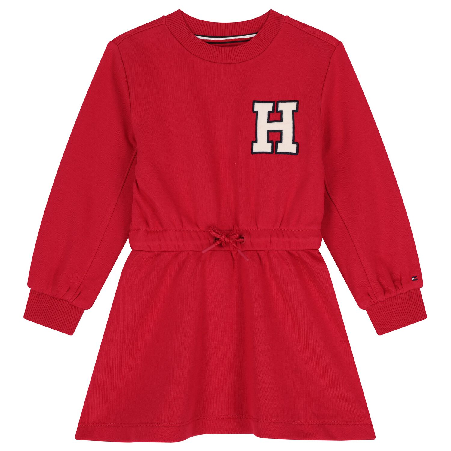 Girls Red Logo Sweatshirt Dress, 1, hi-res