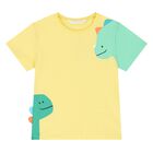 Baby Boys Yellow Dino T-Shirt, 1, hi-res