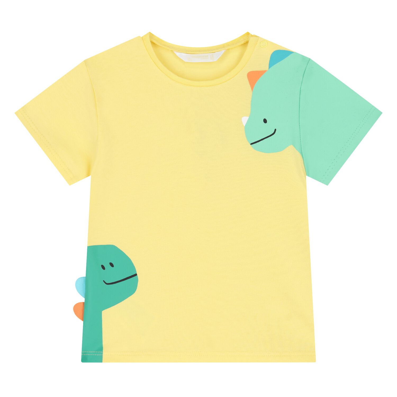 Baby Boys Yellow Dino T-Shirt, 1, hi-res