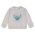 Younger Boys Grey Robot Logo Sweatshirt, 1, hi-res
