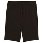 Boys Black Logo Shorts, 1, hi-res