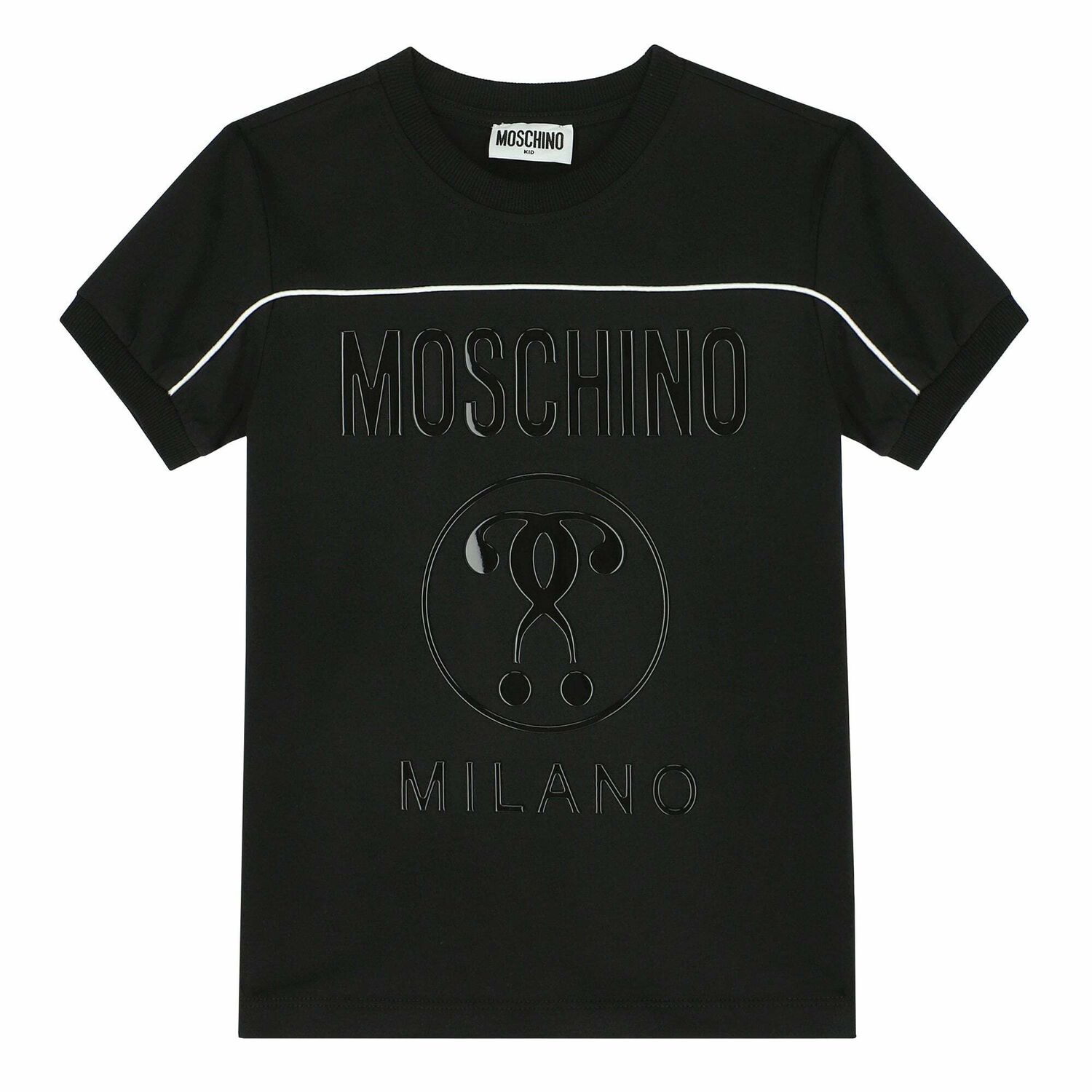 Boys Black Logo T-Shirt & Shorts Set, 1, hi-res