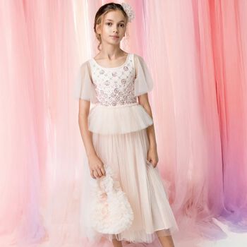 Girls Pink Tulle Dress
