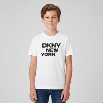 Boys White Logo T-Shirt, 1 Boys White Logo T-Shirt