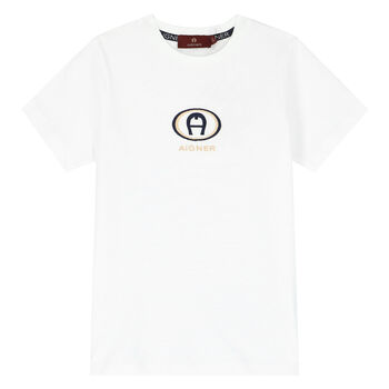 Boys White Logo T-Shirt