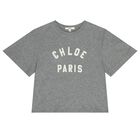 Girls Grey Logo T-Shirt, 1, hi-res