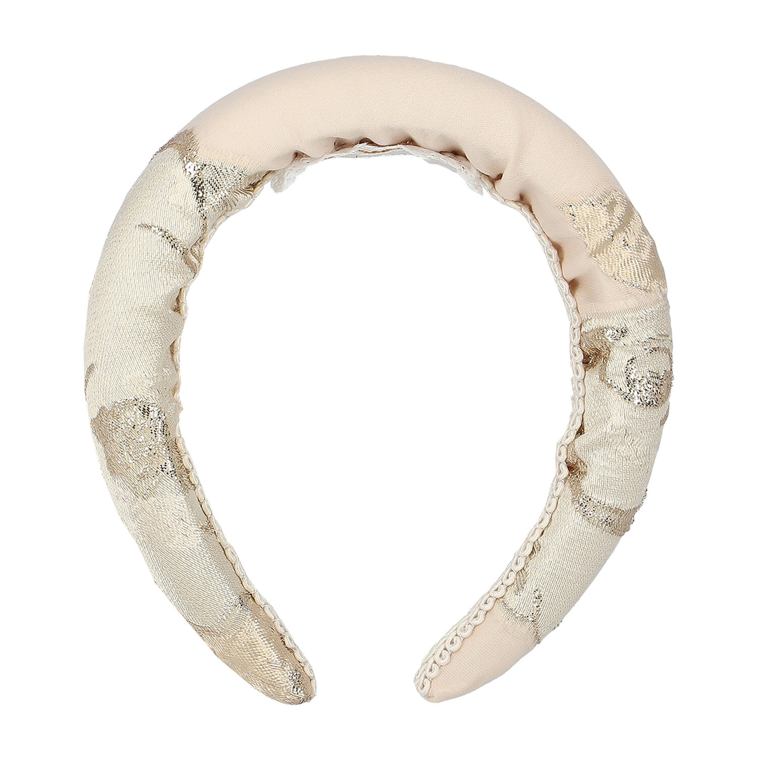 Girls Gold Jacquard Headband, 1, hi-res image number null
