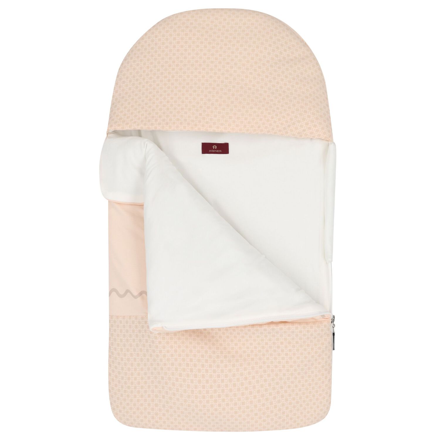 Baby Girls Pink & Beige Teddy Bear Logo Nest, 3, hi-res