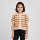 Girls Multi-Coloured Crochet Top, 1, hi-res