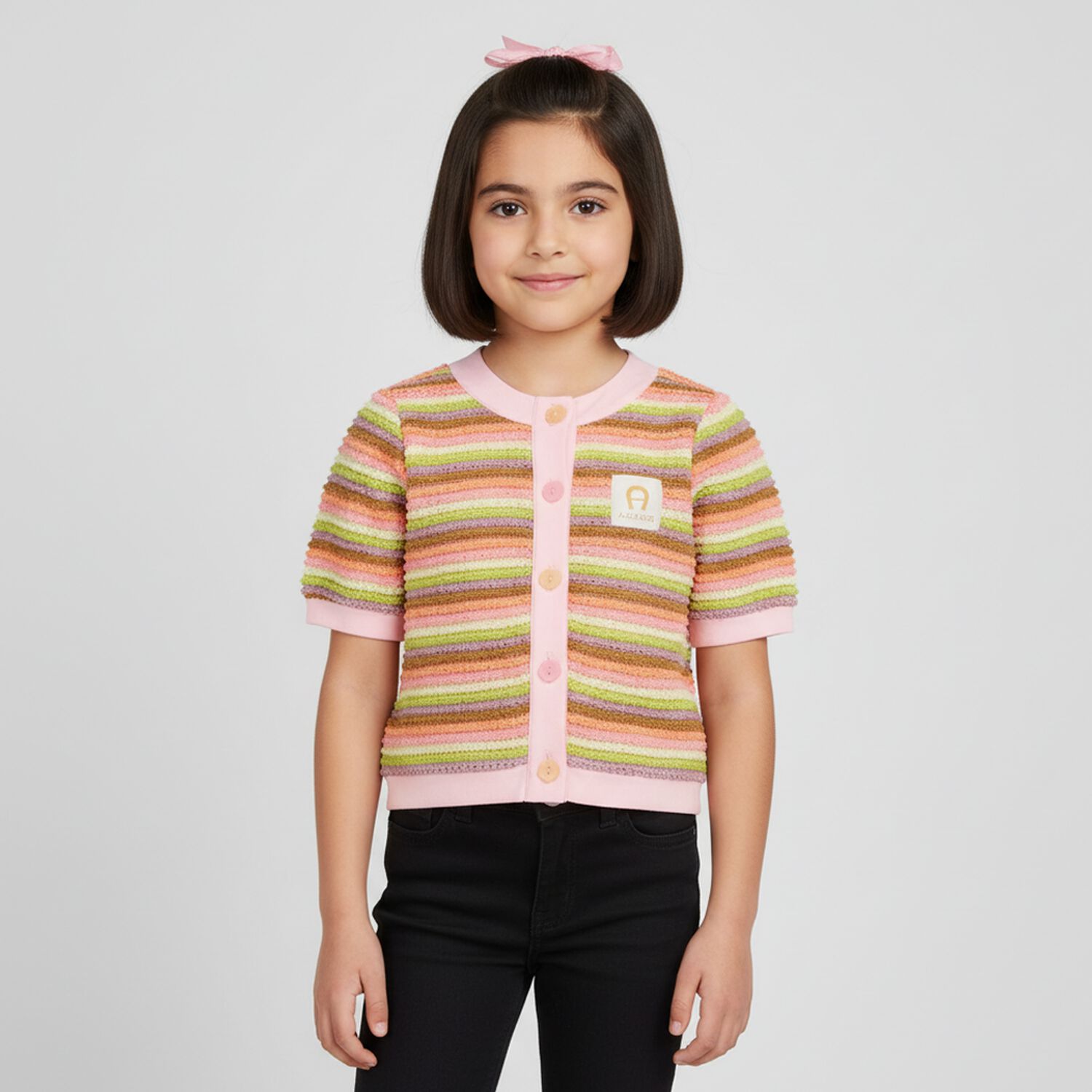 Girls Multi-Coloured Crochet Top, 1, hi-res image number null