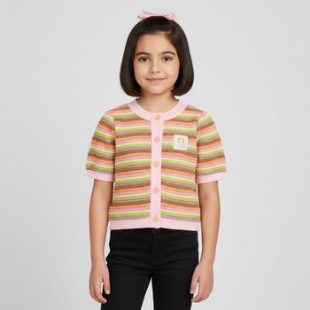 Girls Multi-Coloured Crochet Top