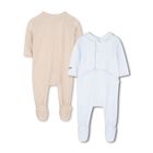 Beige & Blue Tiger Babygrows ( 2 Pack ) , 2, hi-res
