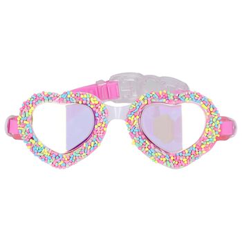 Girls Pink Heart Swimming Goggles