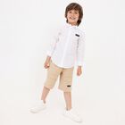 Boys White Logo Shirt, 1, hi-res