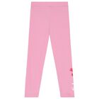 Girls Pink Trolls Logo Leggings, 1, hi-res