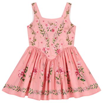 Girls Pink Floral Dress