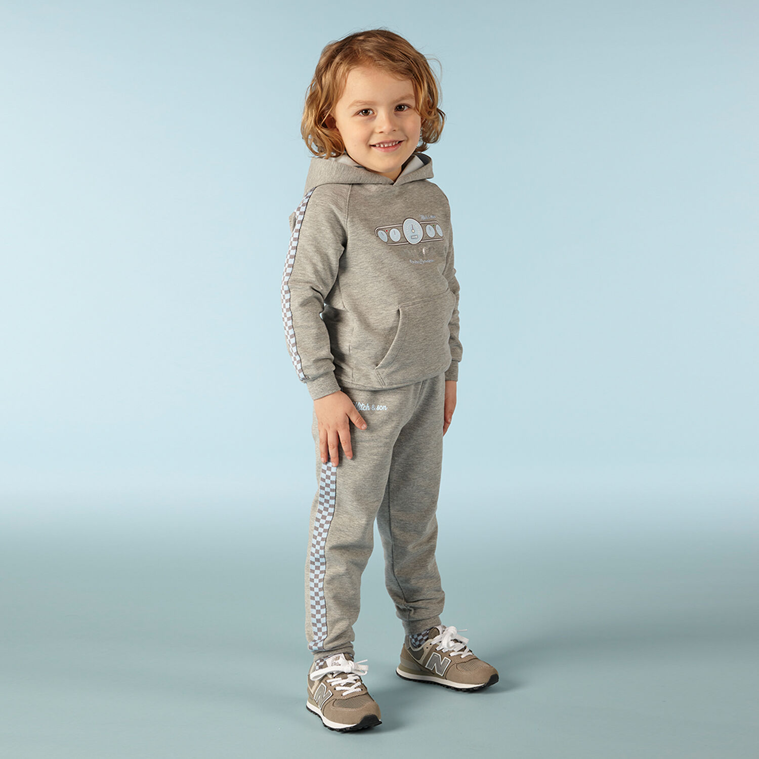 Boys Grey Logo Tracksuit, 1, hi-res