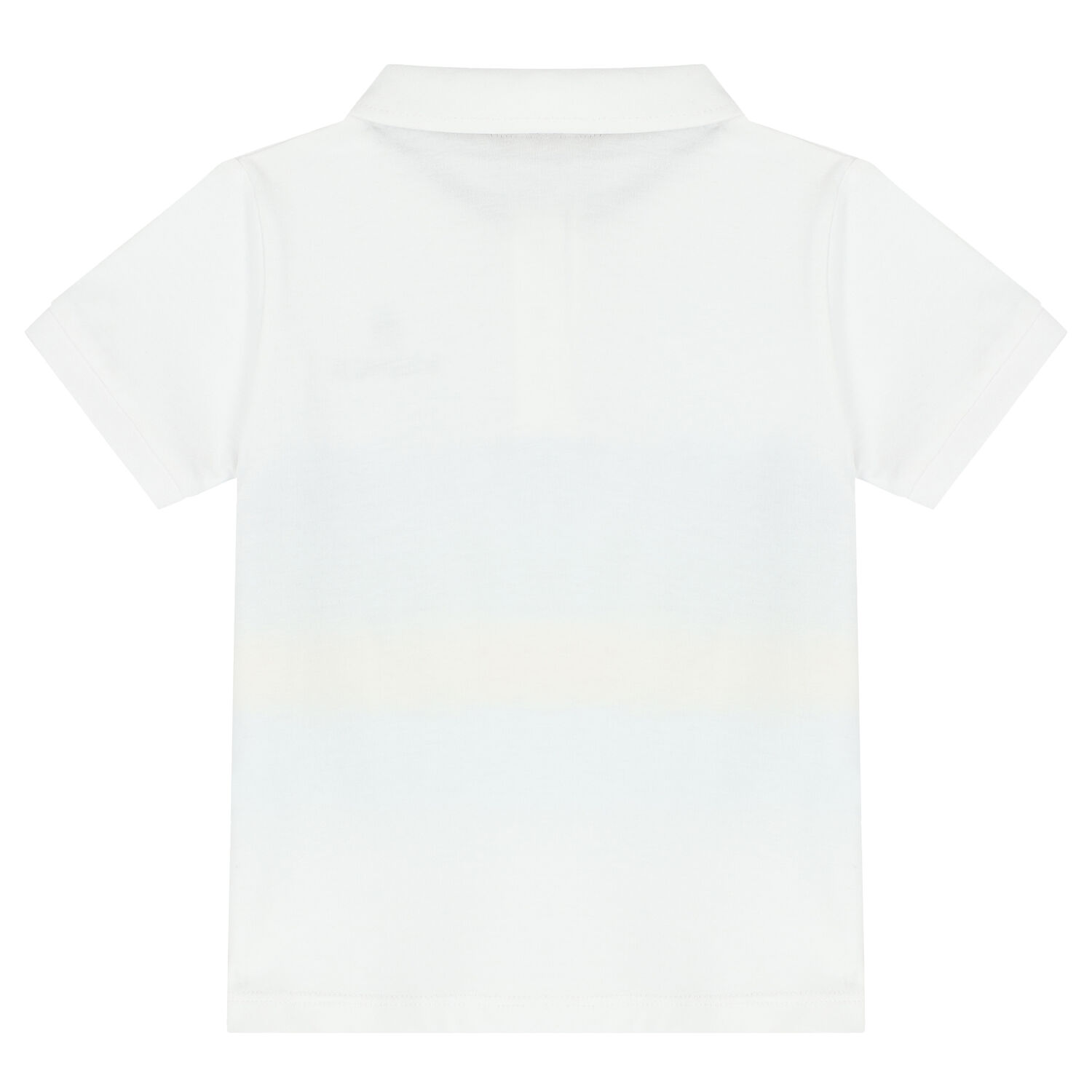 Younger Boys White Spray Paint Polo Shirt, 1, hi-res