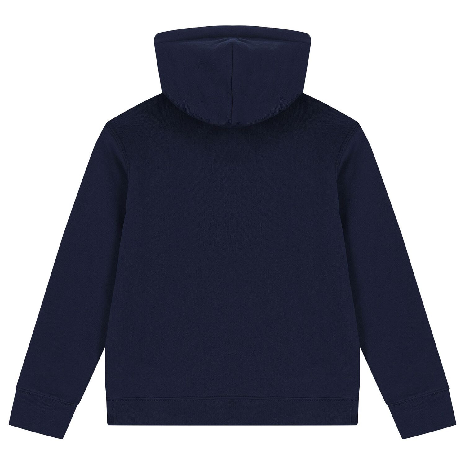 Boys Navy Blue Logo Hooded Top, 1, hi-res