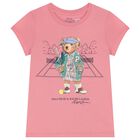 Girls Pink Polo Bear T-Shirt, 1, hi-res