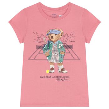Girls Pink Polo Bear T-Shirt