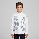 Boys White Logo Shirt, 1, hi-res