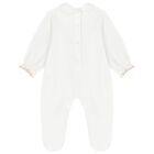 Baby Girls Ivory Teddy Bear Babygrow, 1, hi-res