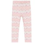Girls White Zig Zag Leggings, 1, hi-res