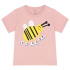 Younger Girls Pink Bee T-Shirt, 1, hi-res