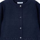 Girls Navy Blue Knitted Cardigan, 4, hi-res