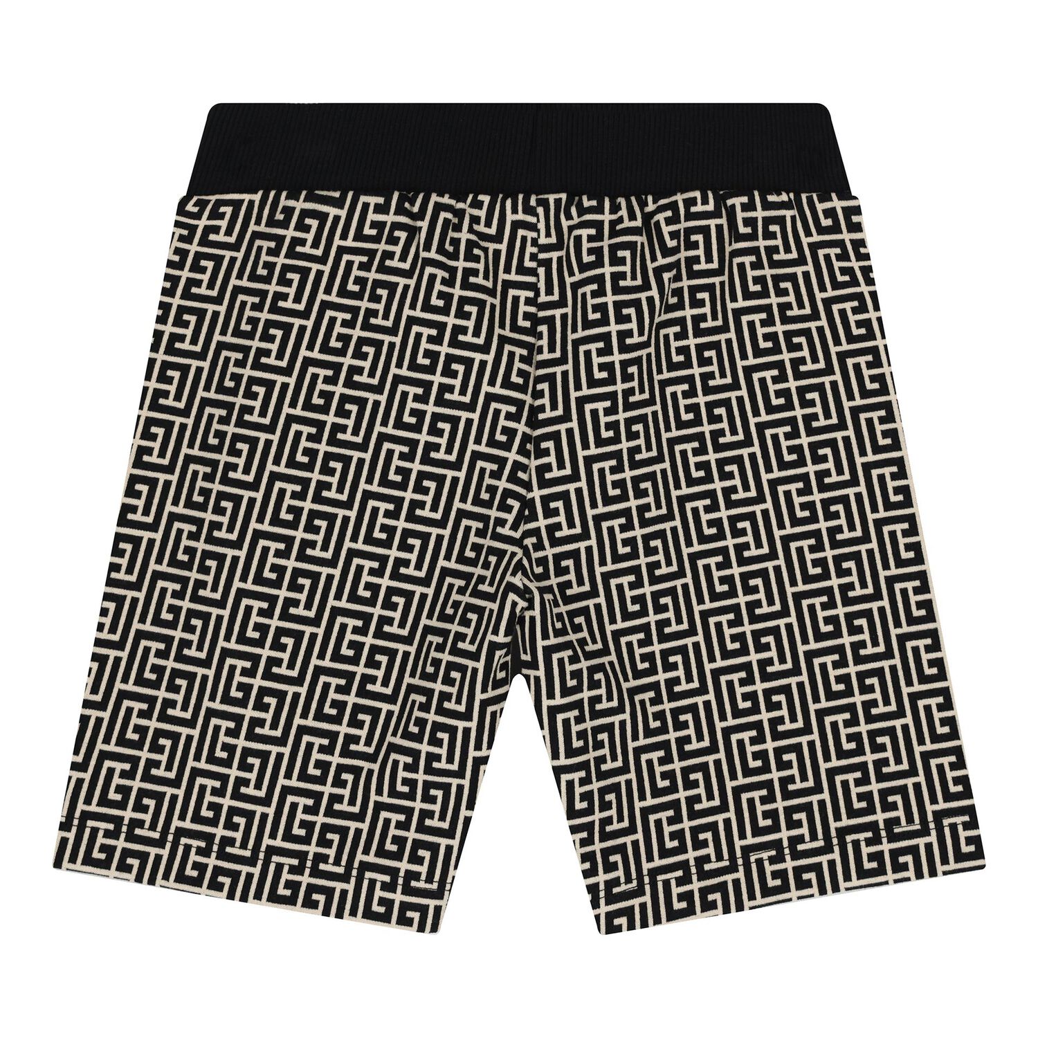 Baby Boys Black & Beige Shorts, 1, hi-res