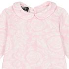 Baby Girls Pink & Ivory Barocco Babygrow Gift Set, 2, hi-res