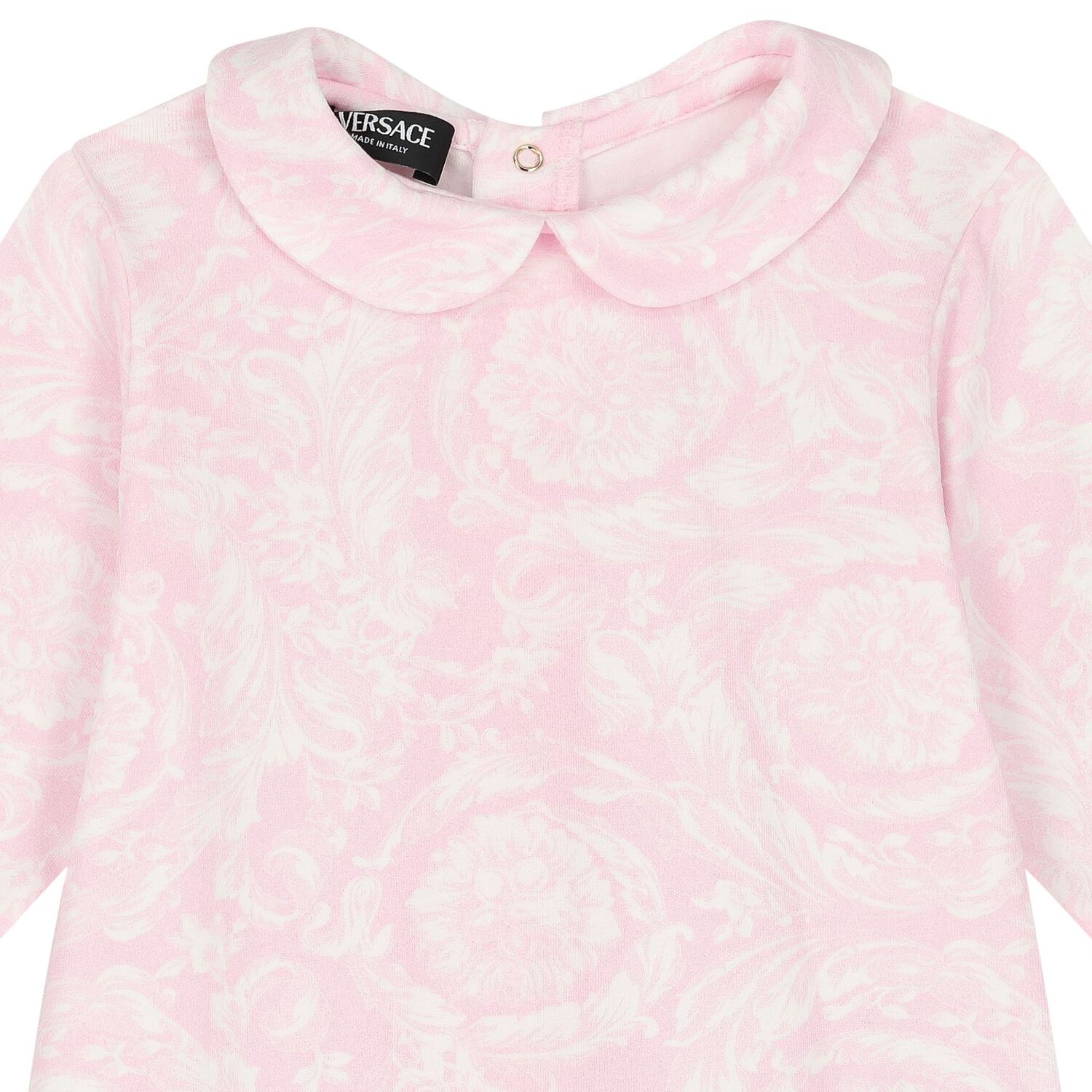 Baby Girls Pink & Ivory Barocco Babygrow Gift Set, 2, hi-res