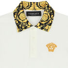 Boys Ivory Barocco Polo Shirt, 1, hi-res