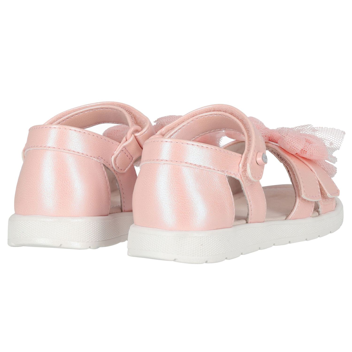 Younger Girls Pink Tulle Bow Sandals, 1, hi-res image number null