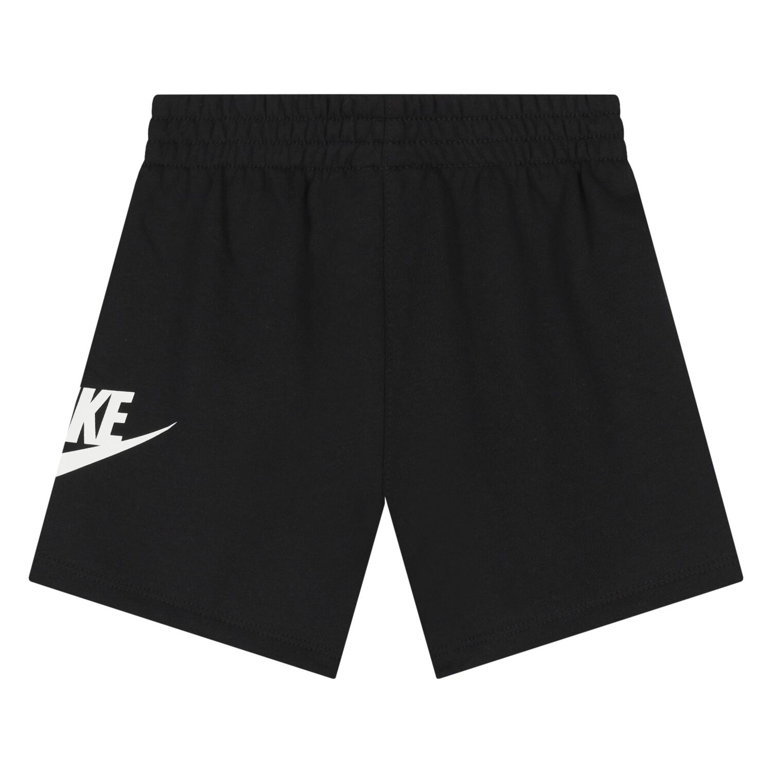 Younger Boys White & Black Logo Shorts Set, 1, hi-res
